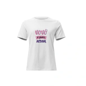 Camisa Feminina Baby Look Dia dos Avós Vovó é Puro Amor